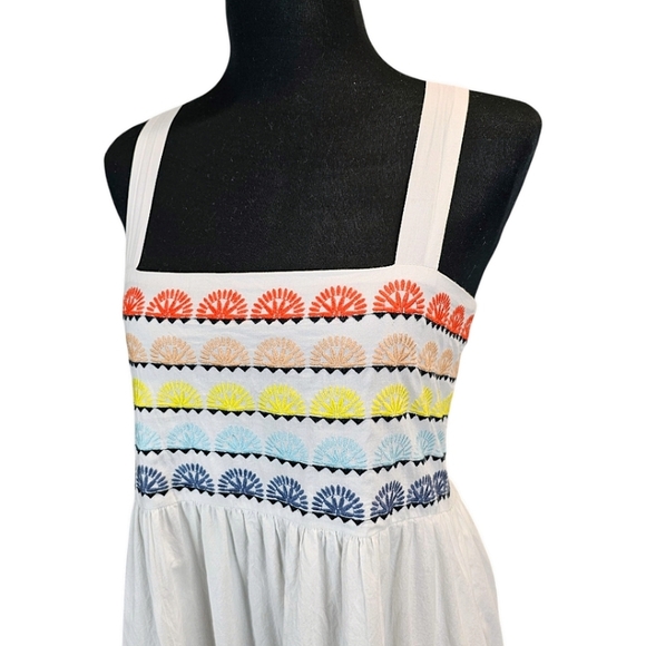 Marie Oliver Cotton Tegan Tank Maxi Dress Sz XS White Boho Chic Beach Vacation - Picture 7 of 16